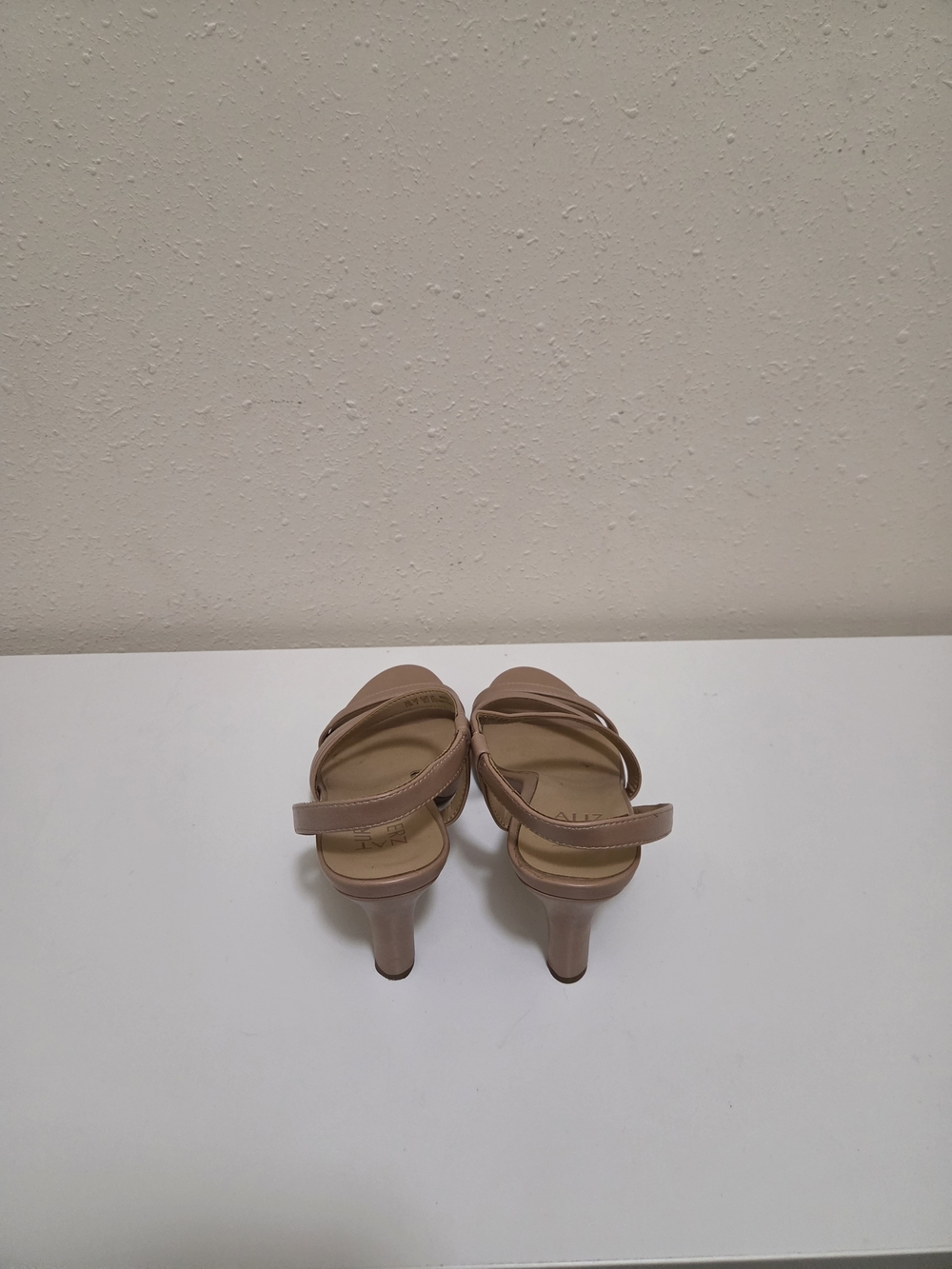 Naturalizer Beige Strappy Platform Heel Sandals - Picture 3 of 5